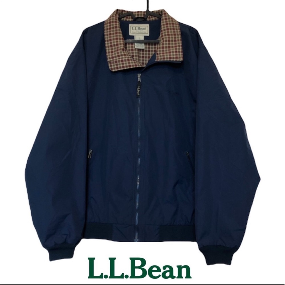 L.L Bean Vintage Windbreaker Bomber Flannel Lined Jacket